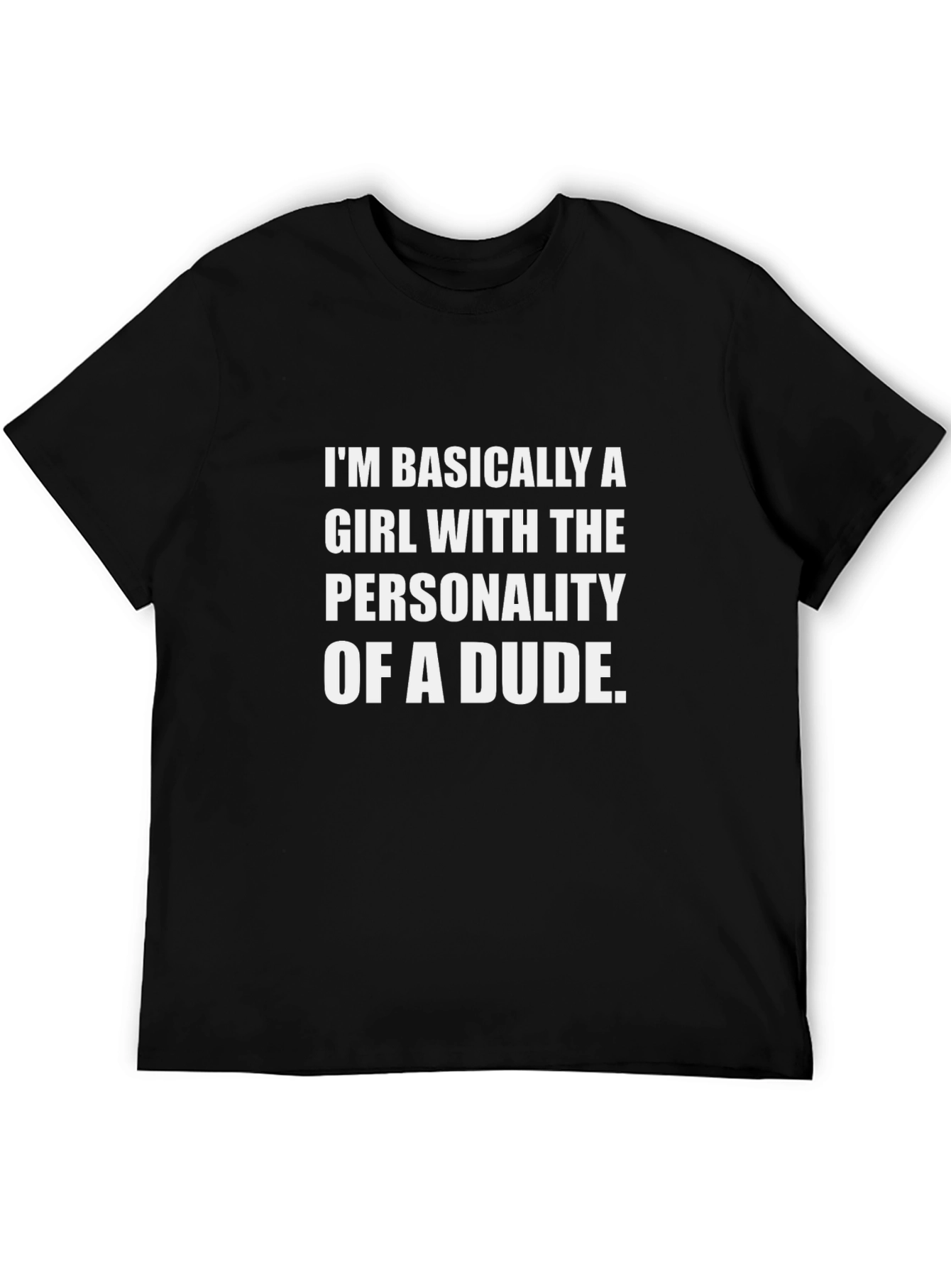 Black Girl Personality Dude Black Graphic T-Shirt view 5