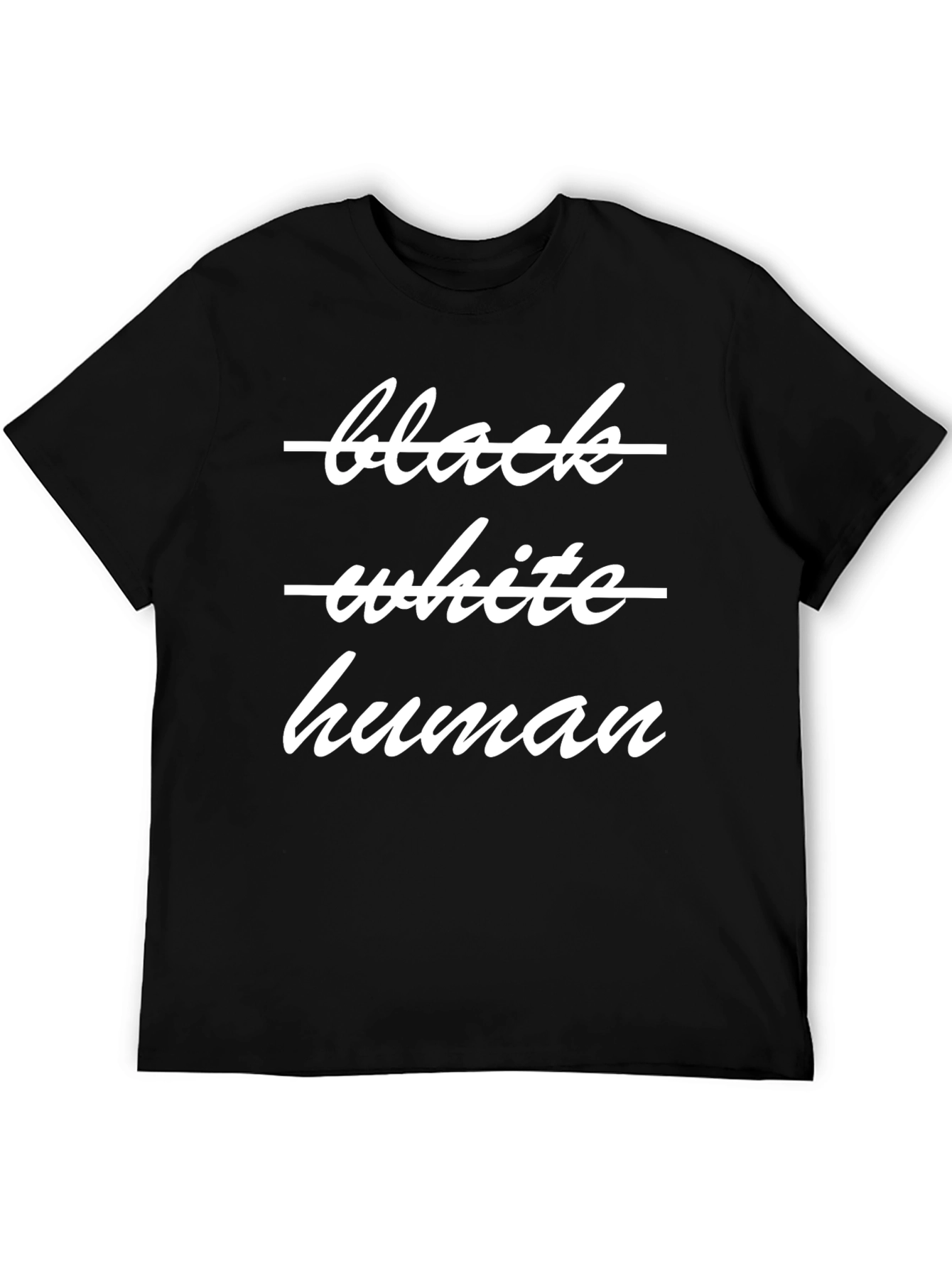 Black Black White Human Equality T-Shirt view 5