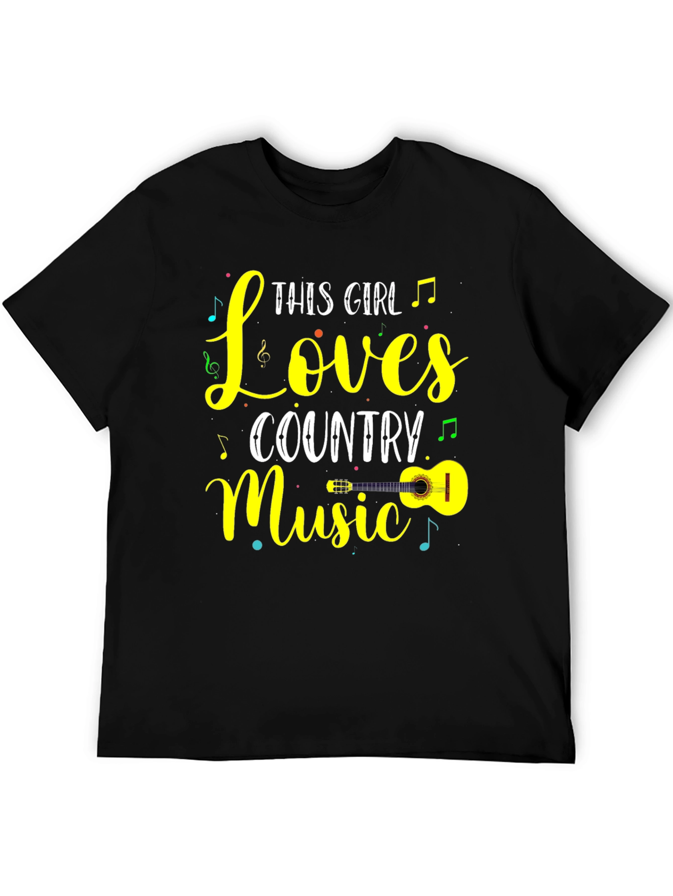 Black Country Music Lover Graphic T-Shirt view 5