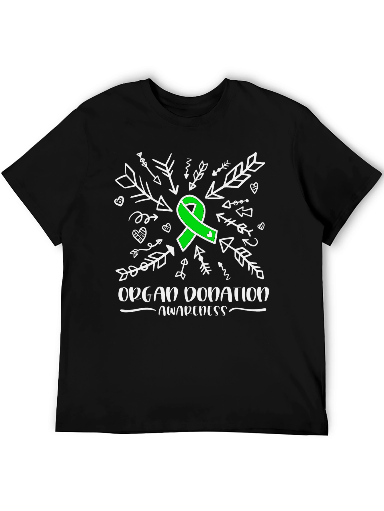 Black Organ Donation Awareness T-Shirt view 5