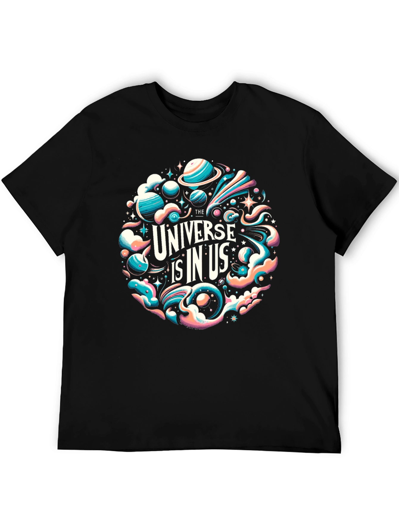 Black Universe Is In Us Graphic Tee view 5