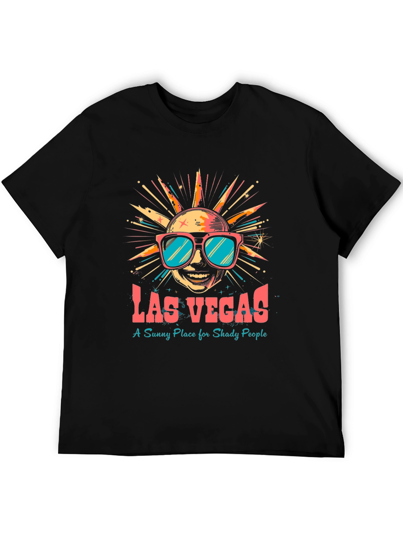 Black Las Vegas Graphic Tee - Sunny, Shady Style view 5