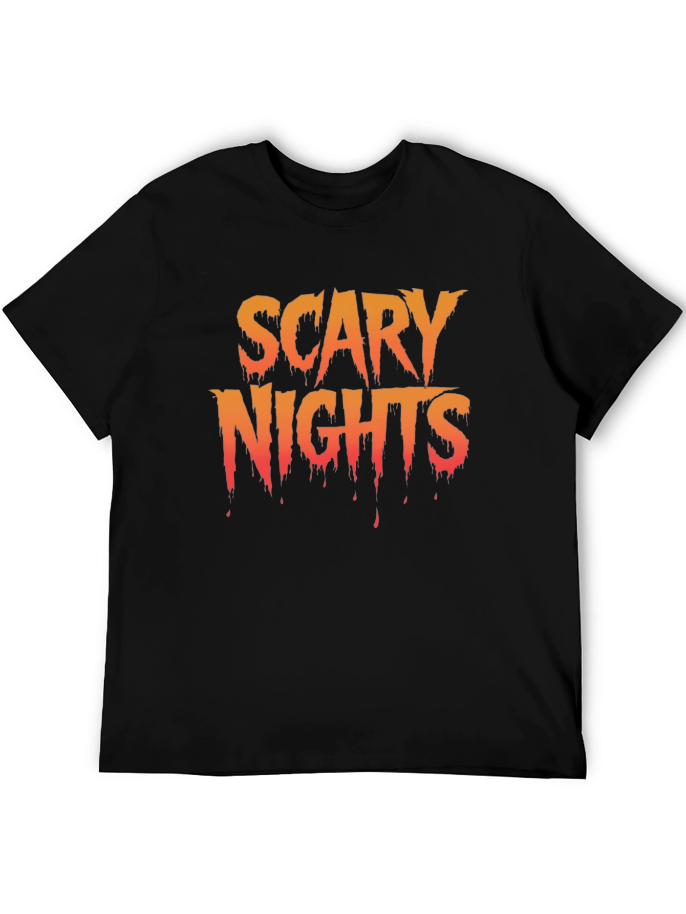 Black Scary Nights Graphic T-Shirt - Halloween Tee view 5