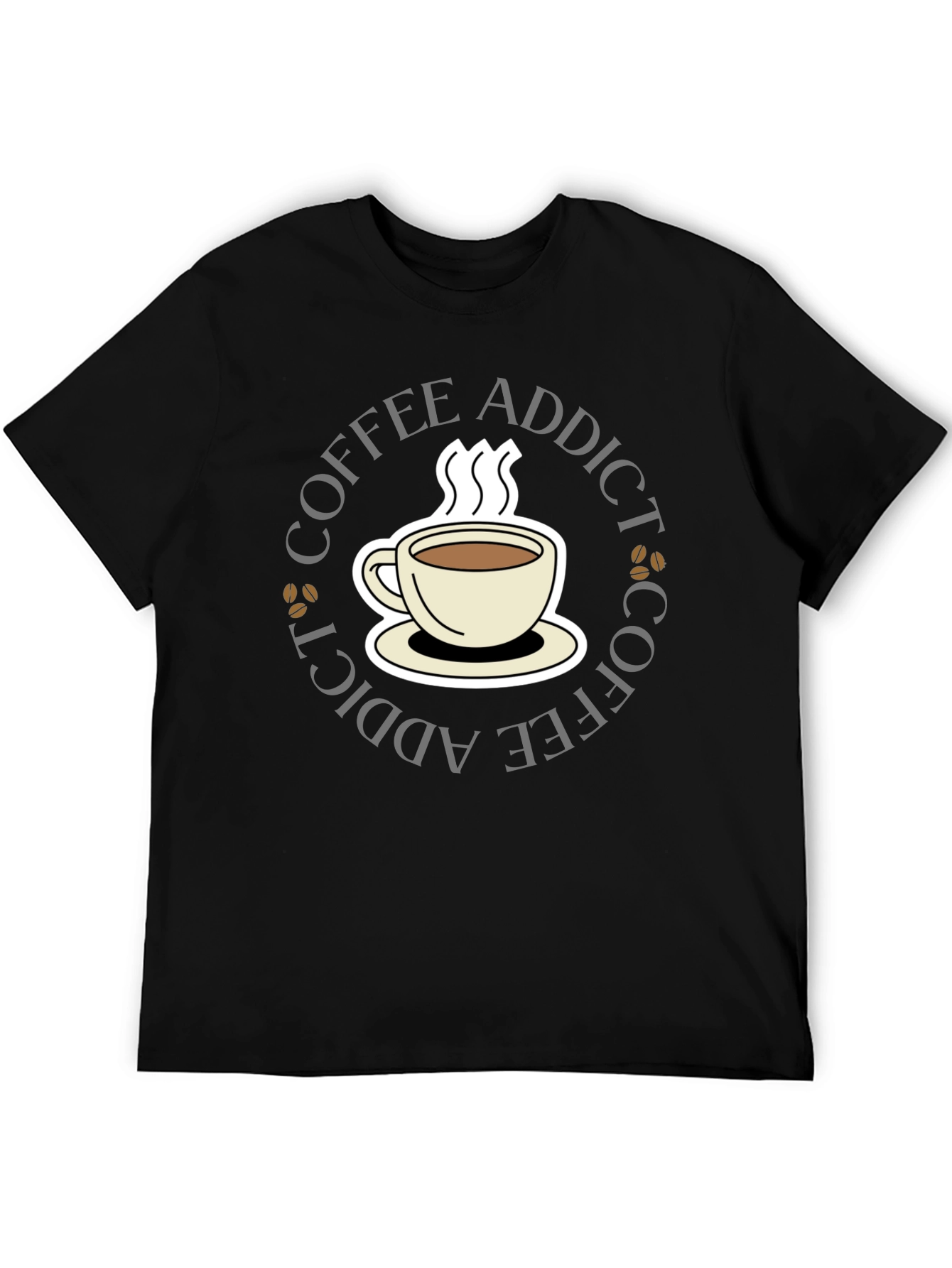 Black Coffee Addict Black T-Shirt view 5