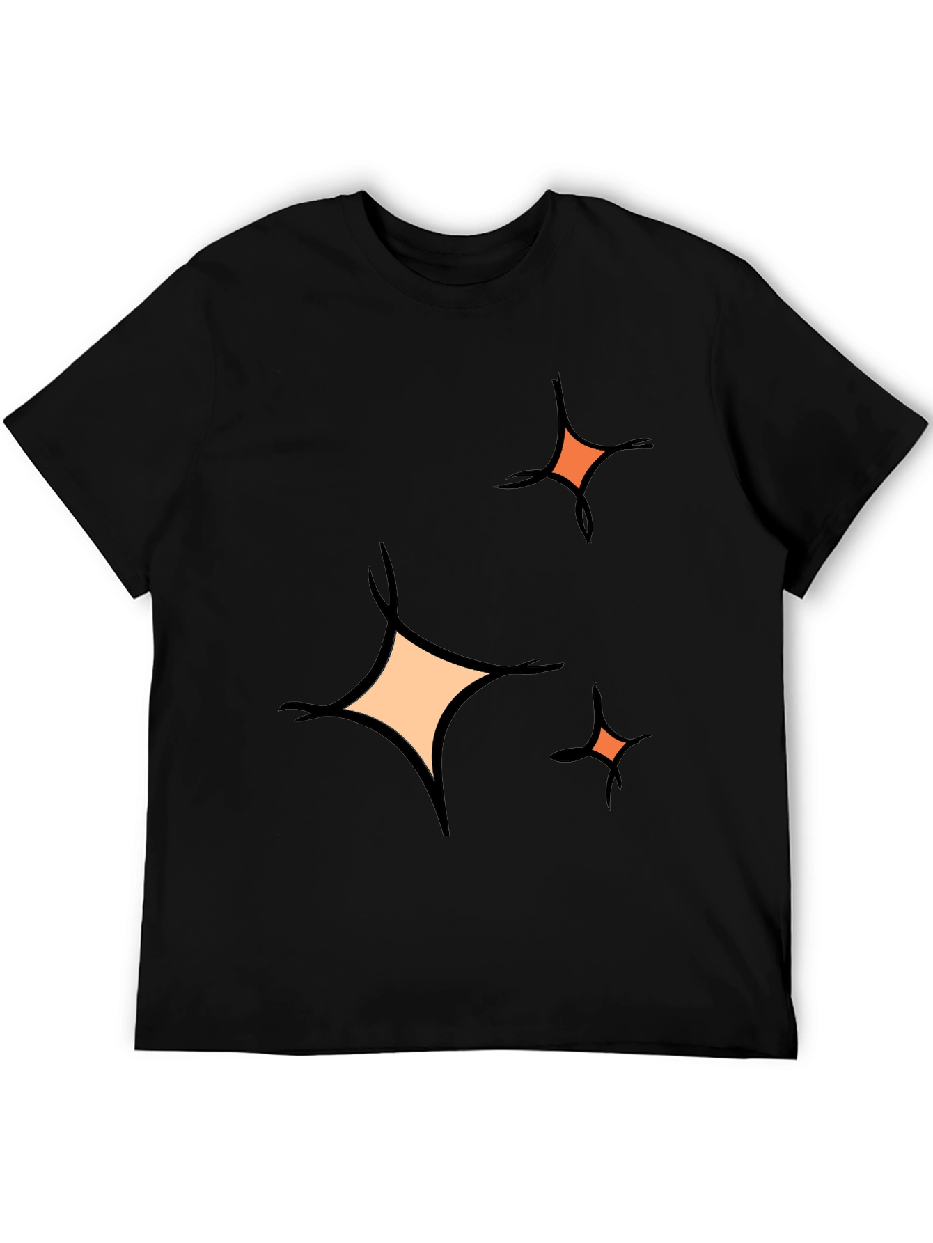 Black Sparkle Graphic Tee - Black Cotton Blend Casual view 5