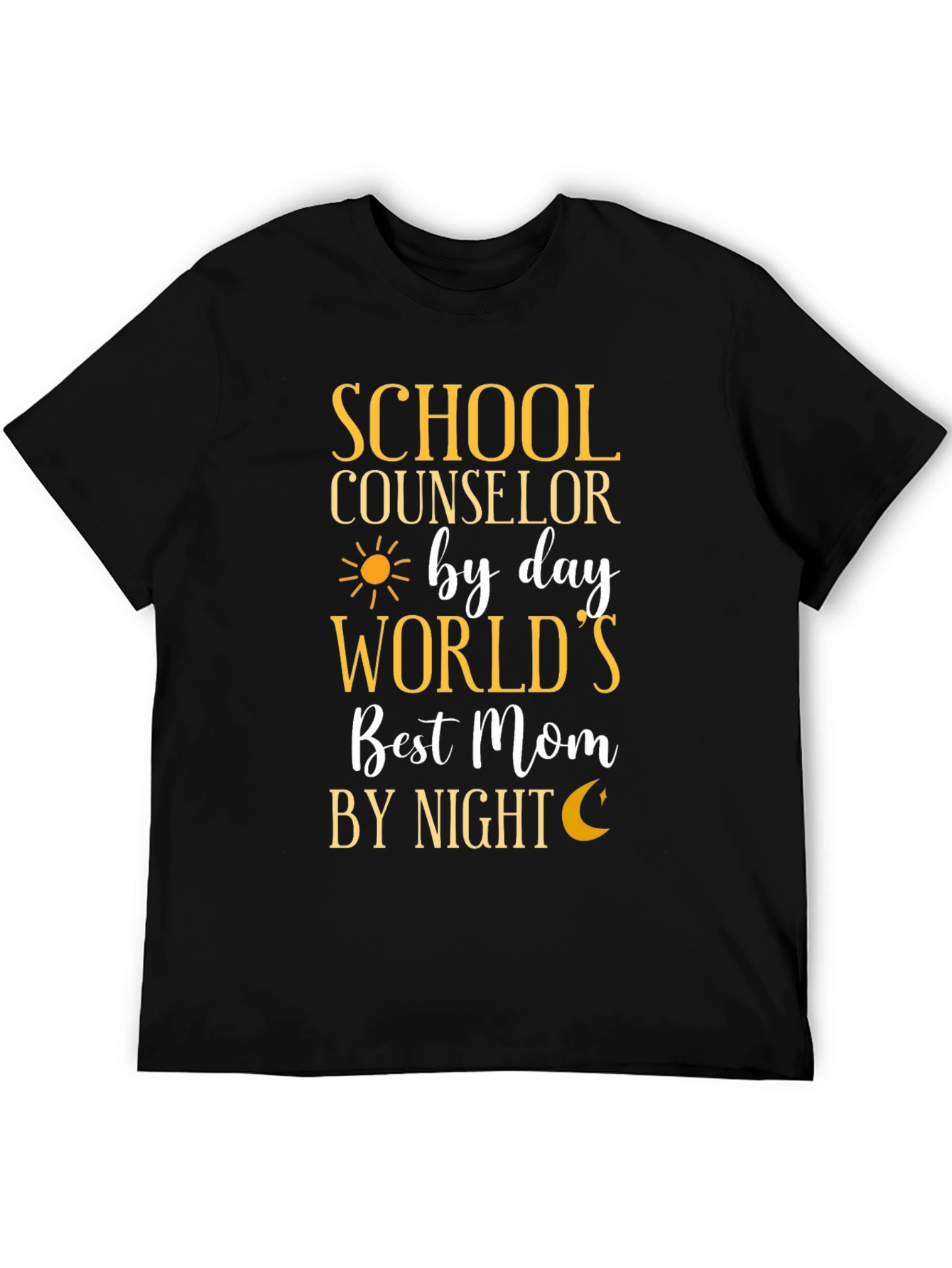 Black School Counselor Worlds Best Mom T-Shirt view 5