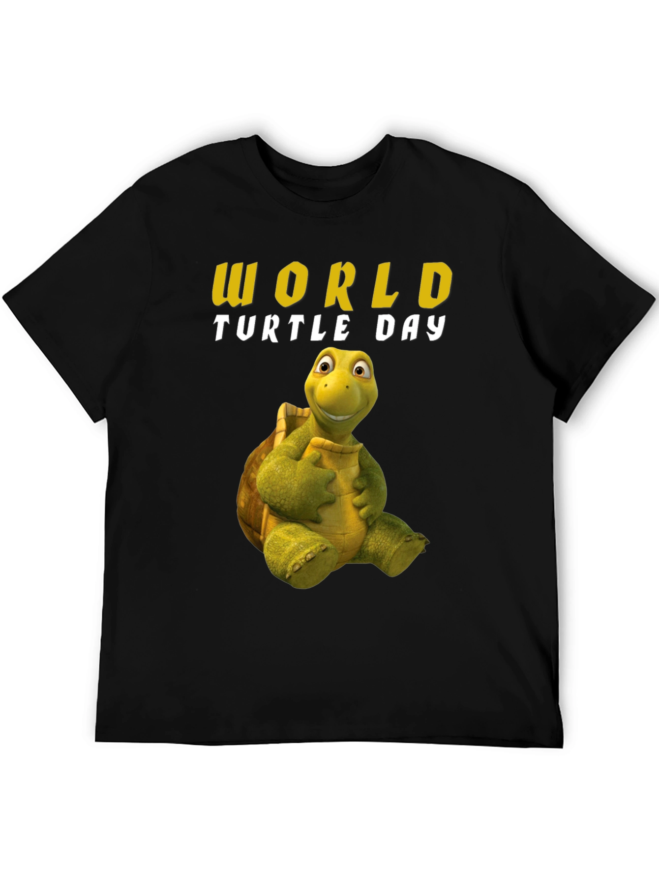 Black World Turtle Day T-Shirt view 5