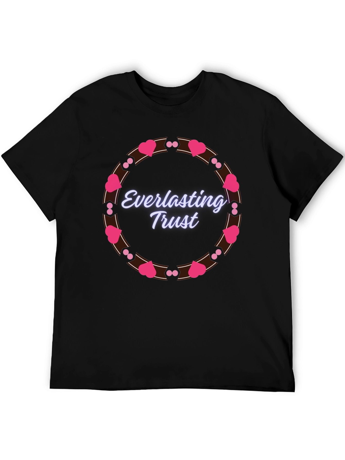 Black Everlasting Trust Heart T-Shirt view 5