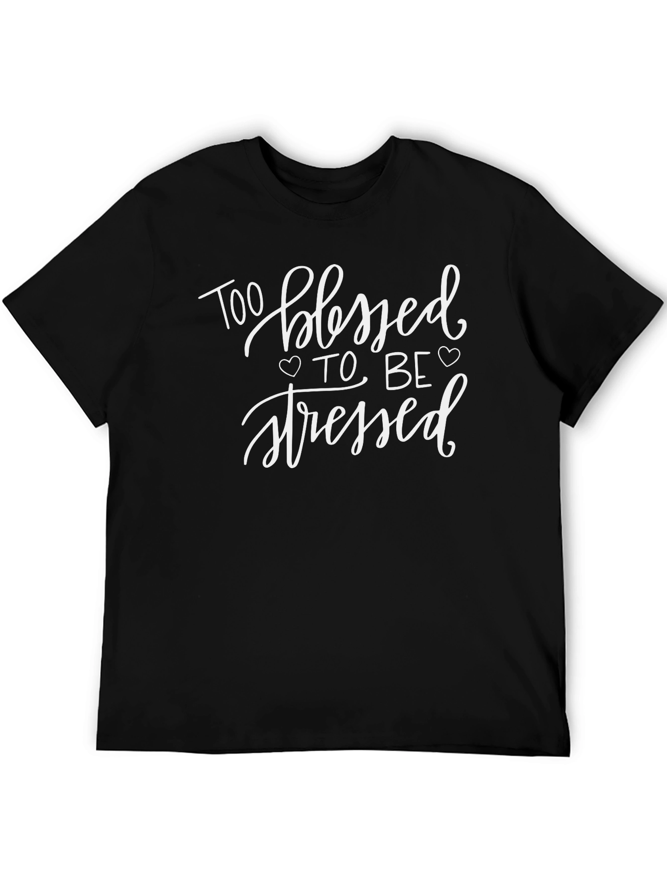 Black Too Blessed to be Stressed Graphic Tee view 5