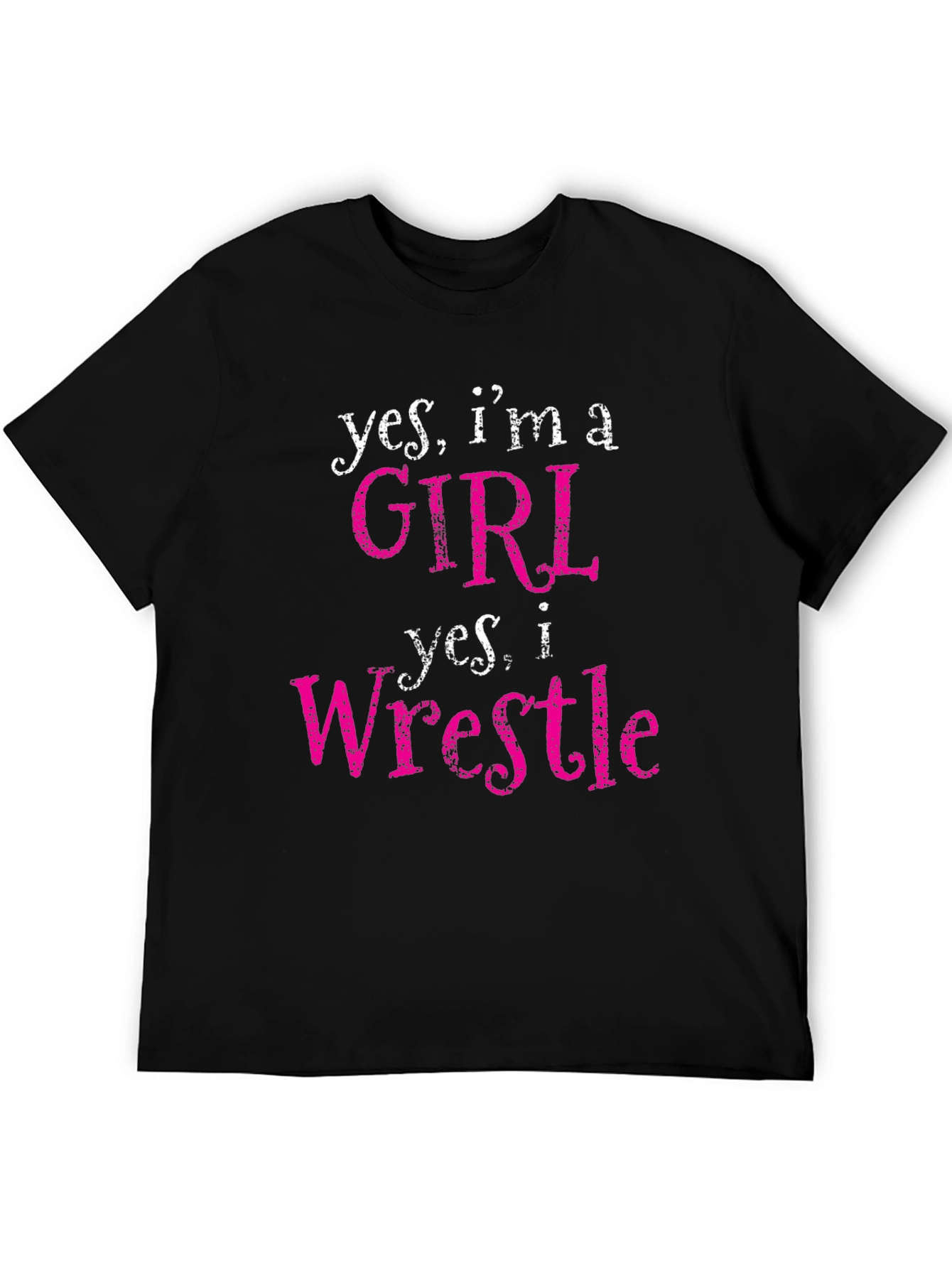 Girl Wrestler Graphic Tee - Yes, I'm A Girl! Women's Wrestling Shirt - 5