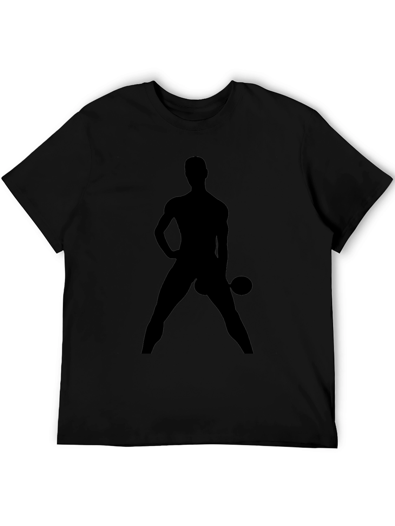 Black Silhouette Gym Body Black T-Shirt view 5