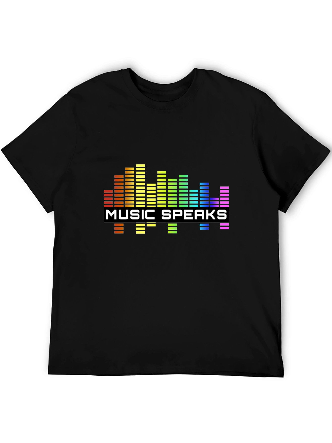Black Music Speaks Graphic Black T-Shirt view 5