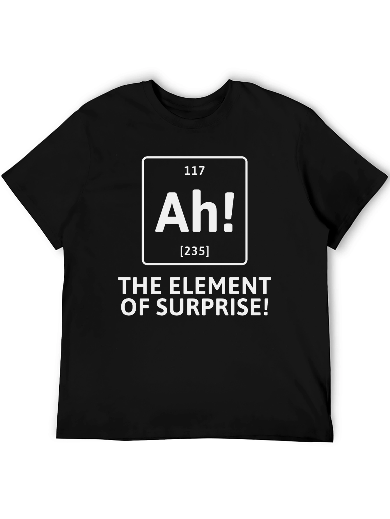 Black Element of Surprise Ah! Graphic T-Shirt view 5
