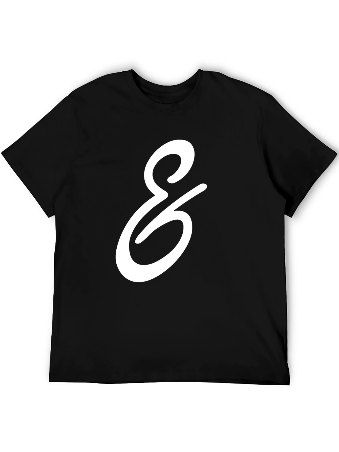 Black Black T-Shirt with White Graphic view 5