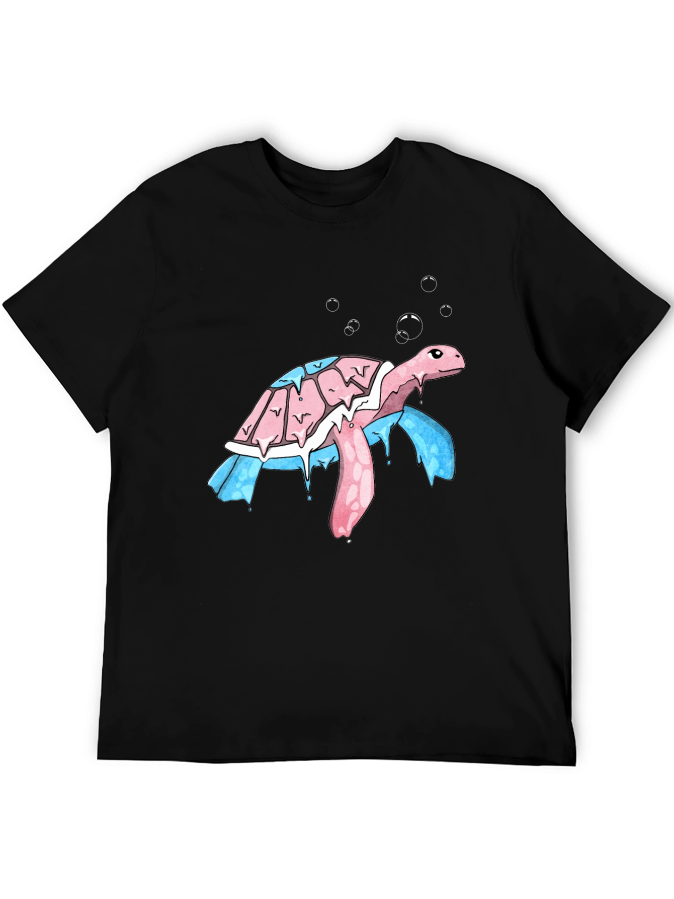 Black Transgender Pride Turtle T-Shirt view 5