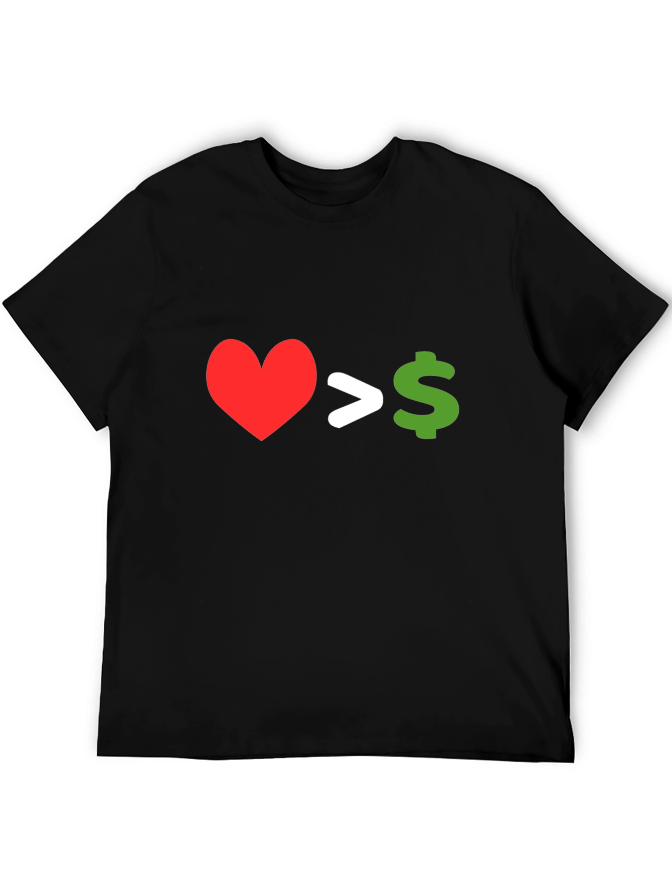 Black Love Over Money Graphic T-Shirt view 5