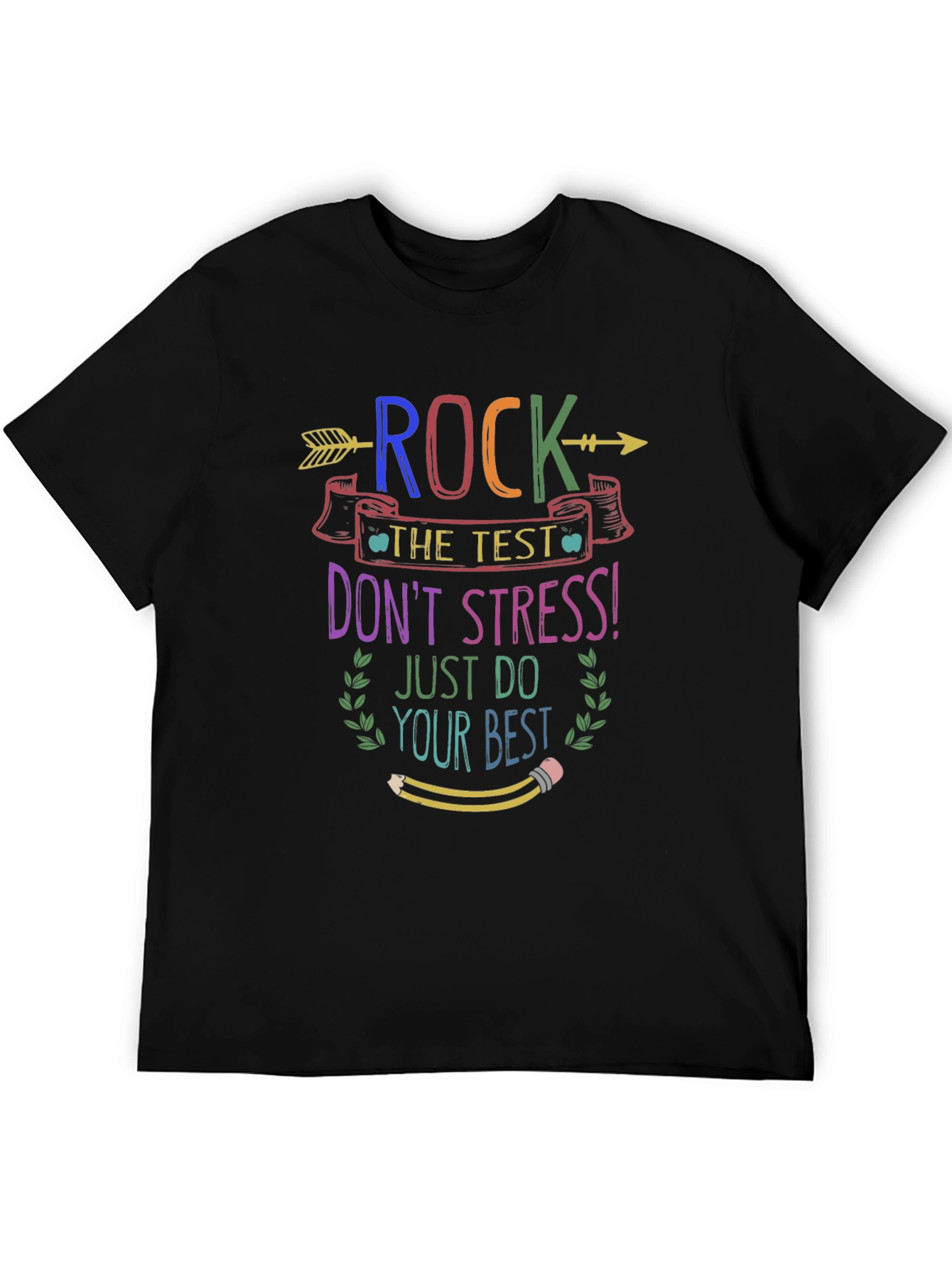 Black Rock The Test T-Shirt - Student Encouragement Tee view 5