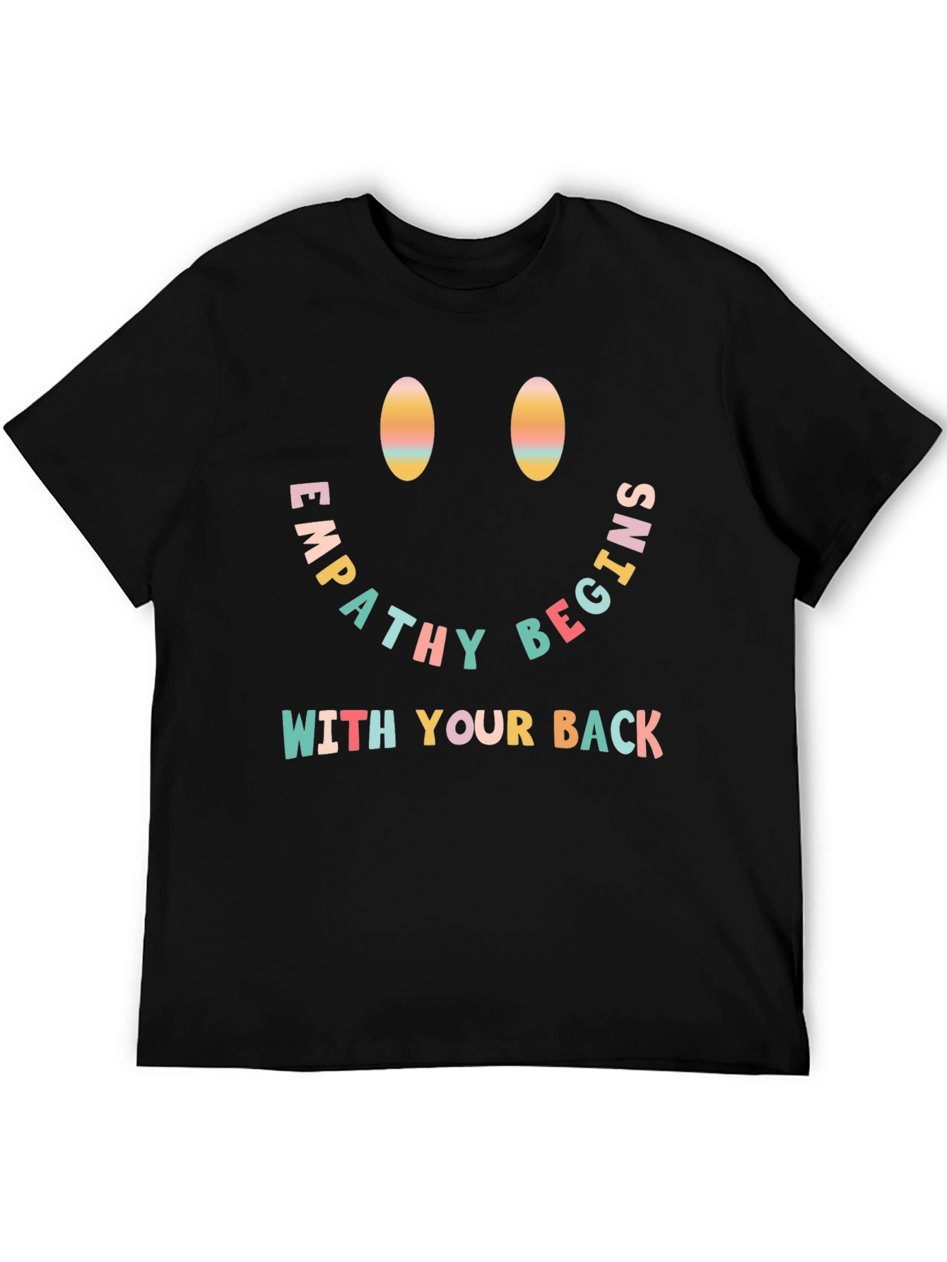 Black Empathy Begins With Your Back Graphic T-Shirt view 5