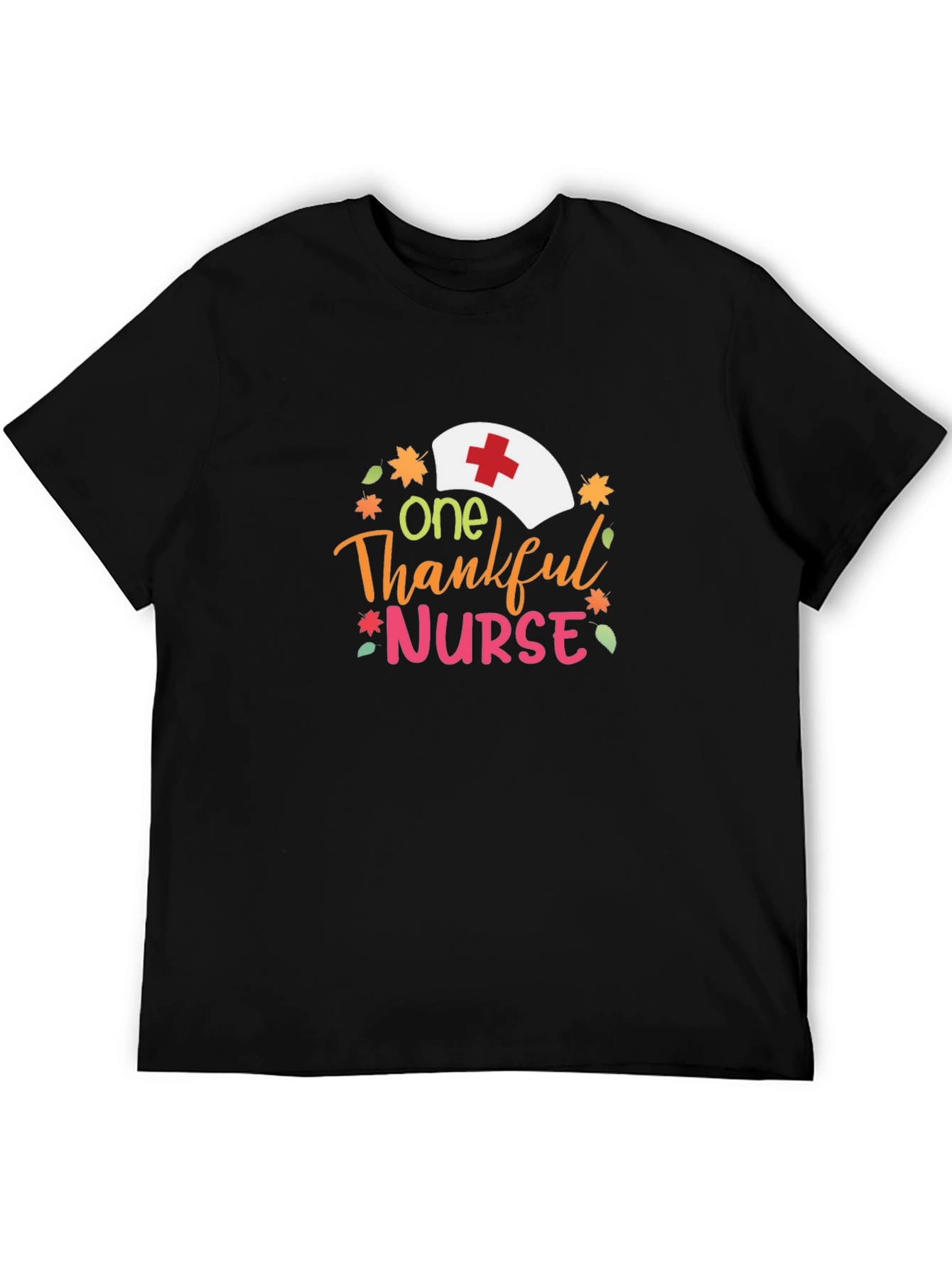Black One Thankful Nurse T-Shirt view 5
