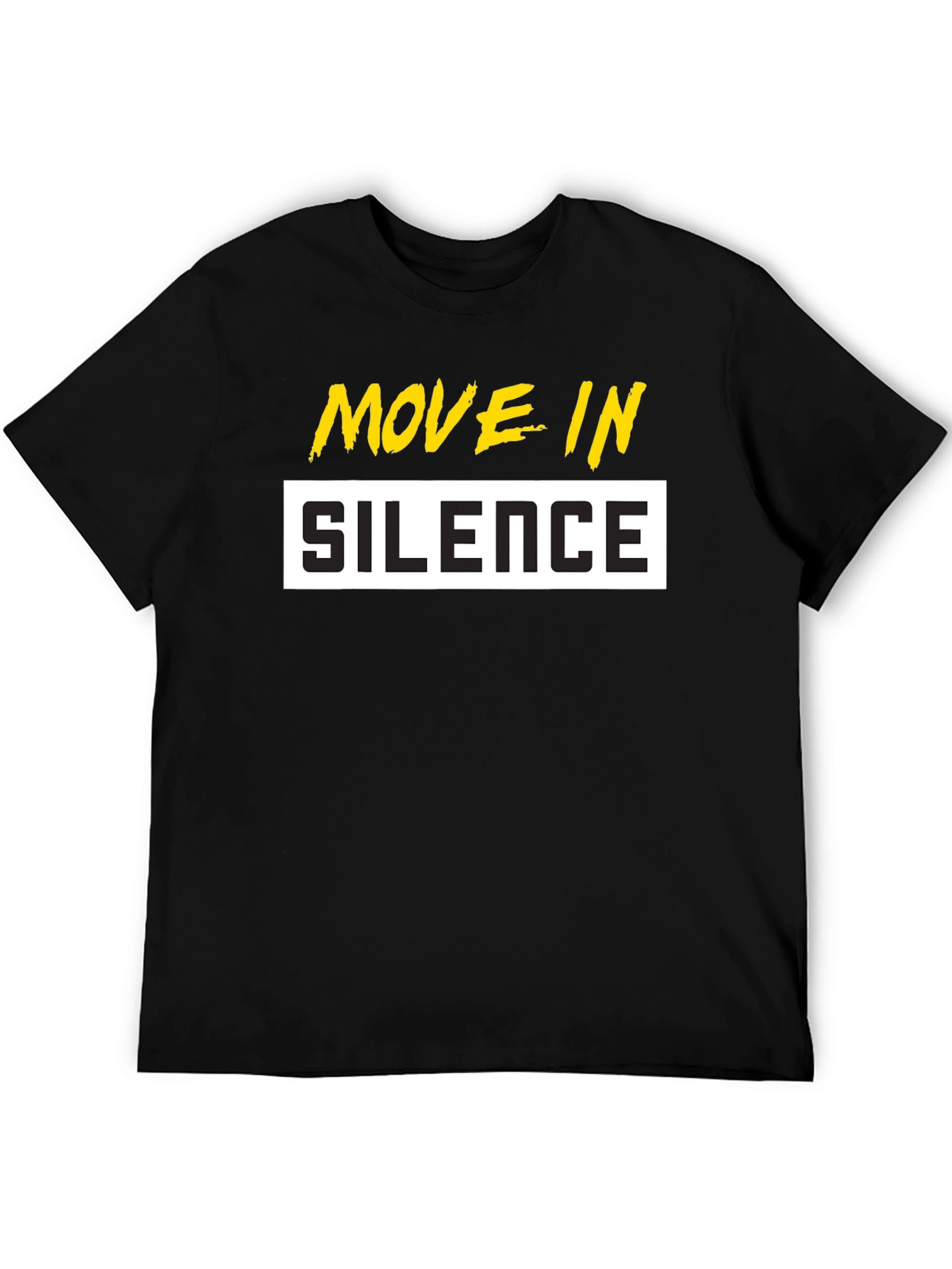 Black Move In Silence Graphic T-Shirt - Black view 5