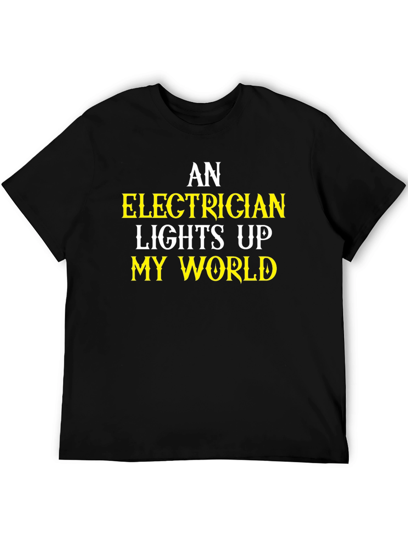 Black Electrician Lights Up My World T-Shirt view 5
