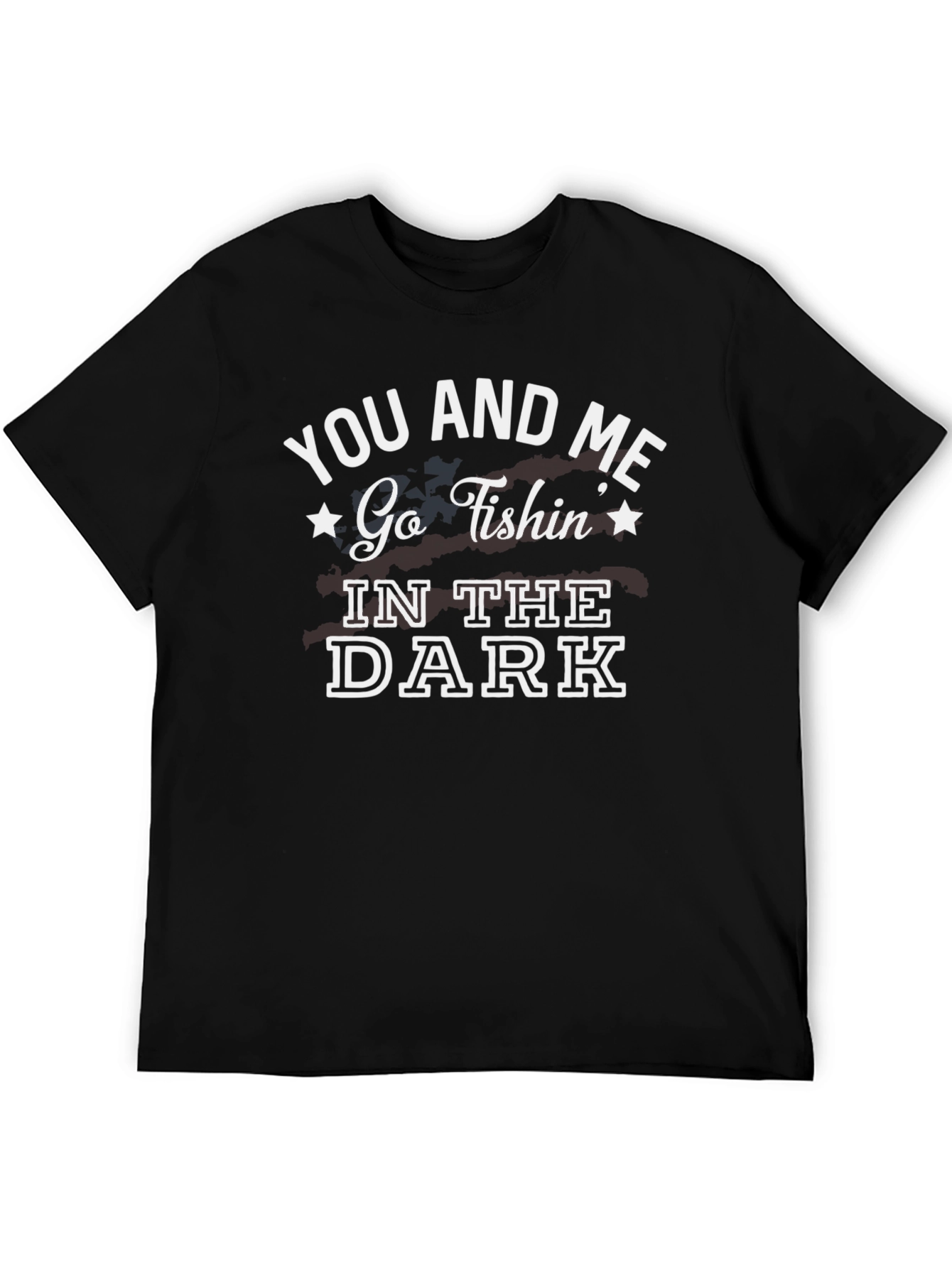 Black You and Me Go Fishin' T-Shirt view 5