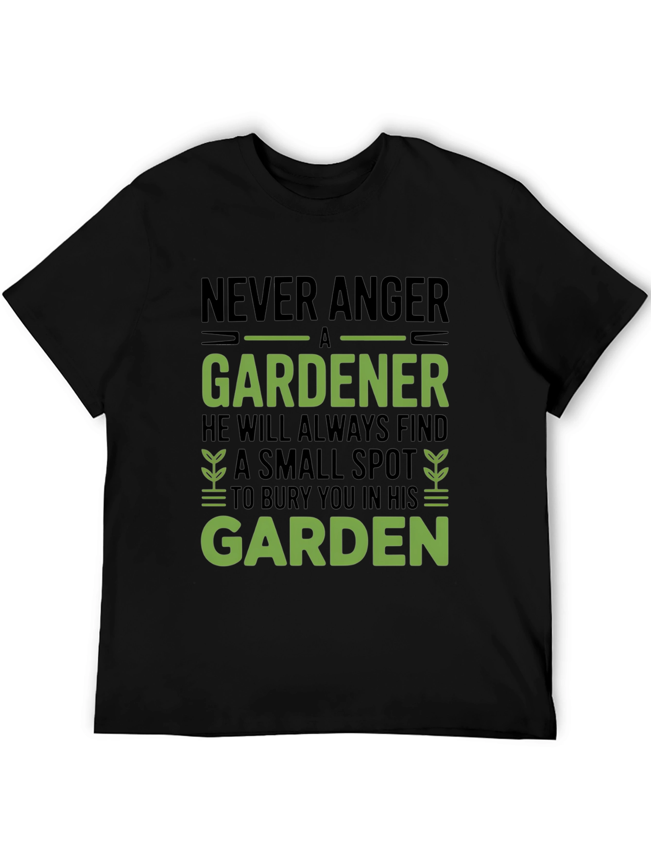 Black Never Anger a Gardener Graphic Tee view 5