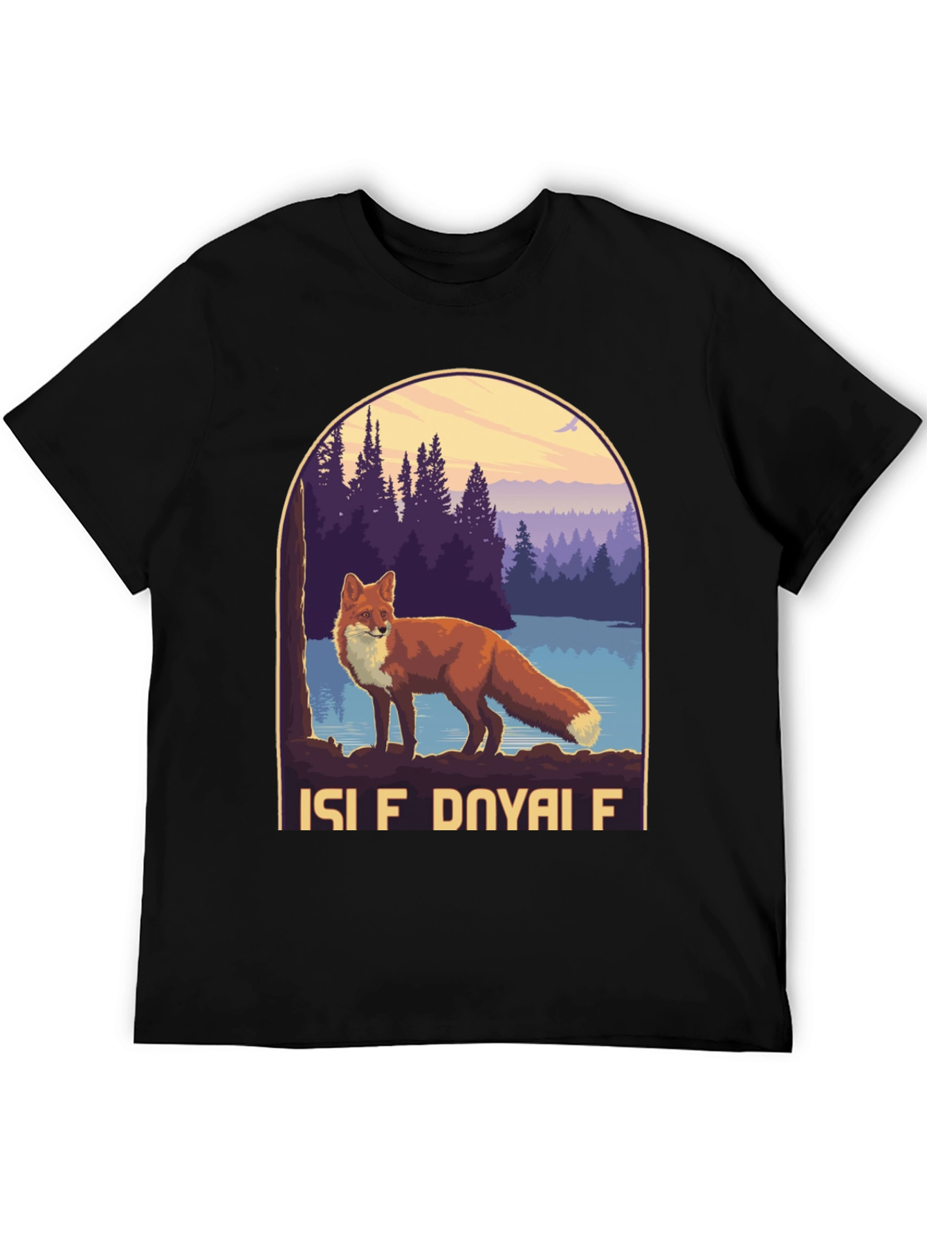 Black Isle Royale Fox Graphic T-Shirt view 5