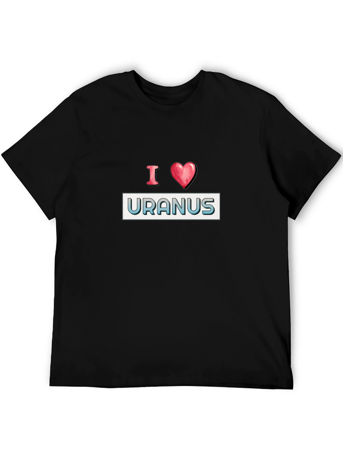 Black I Heart Uranus Black T-Shirt - Space Lover Tee view 5