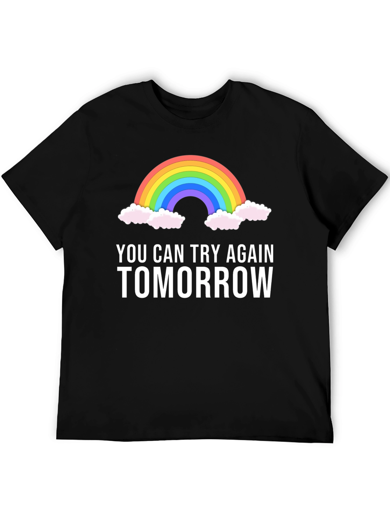 Black Rainbow Tomorrow Graphic Tee - Motivational T-Shirt view 5