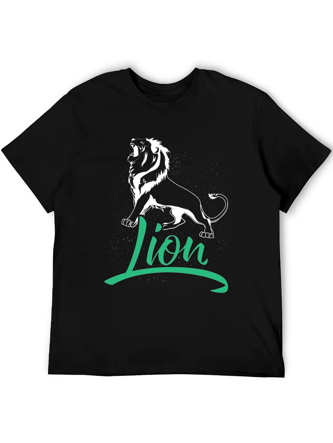 Black Lion Graphic Tee - Black Cotton T-Shirt view 5