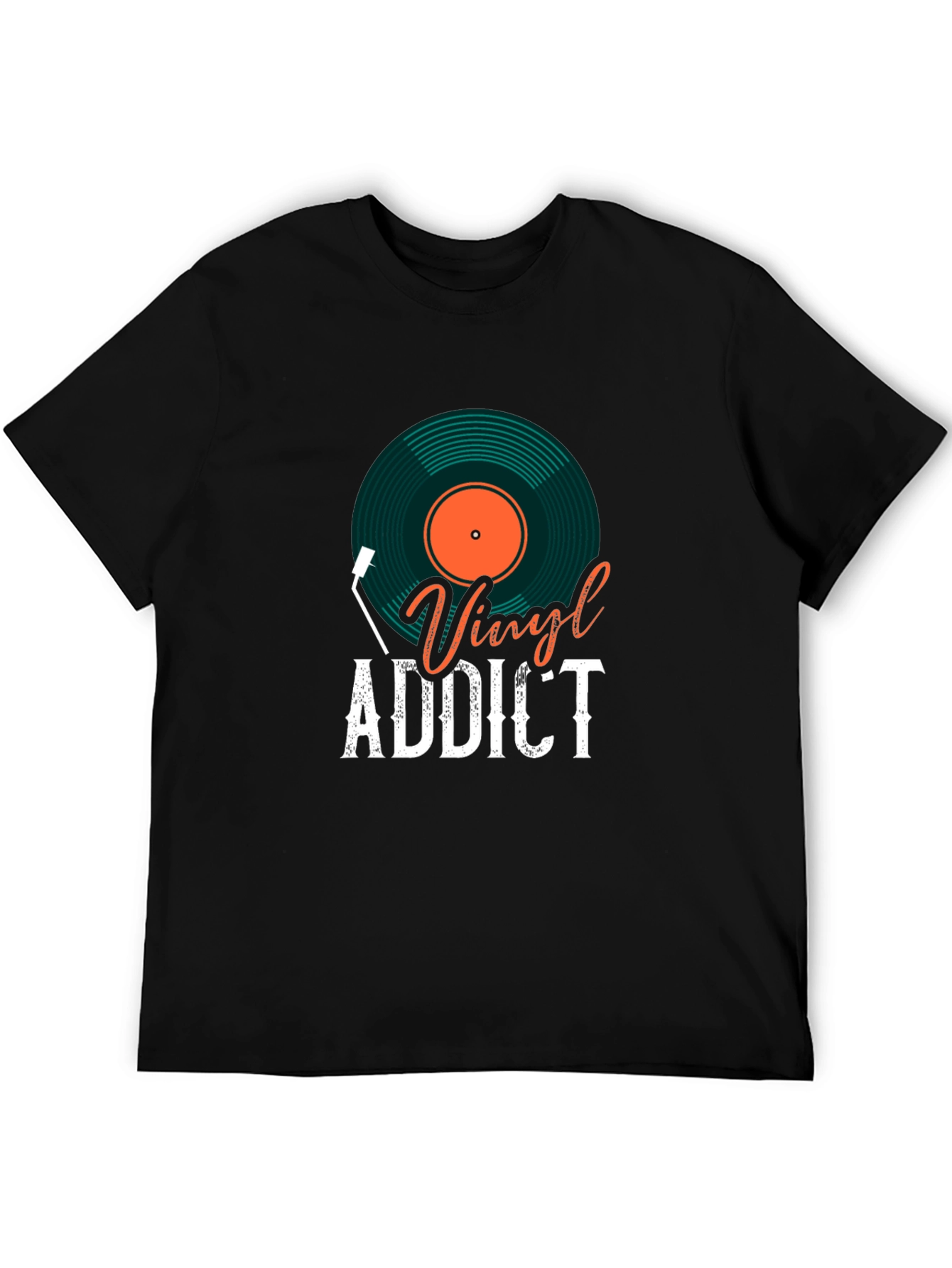 Black Vinyl Addict Graphic Tee view 5