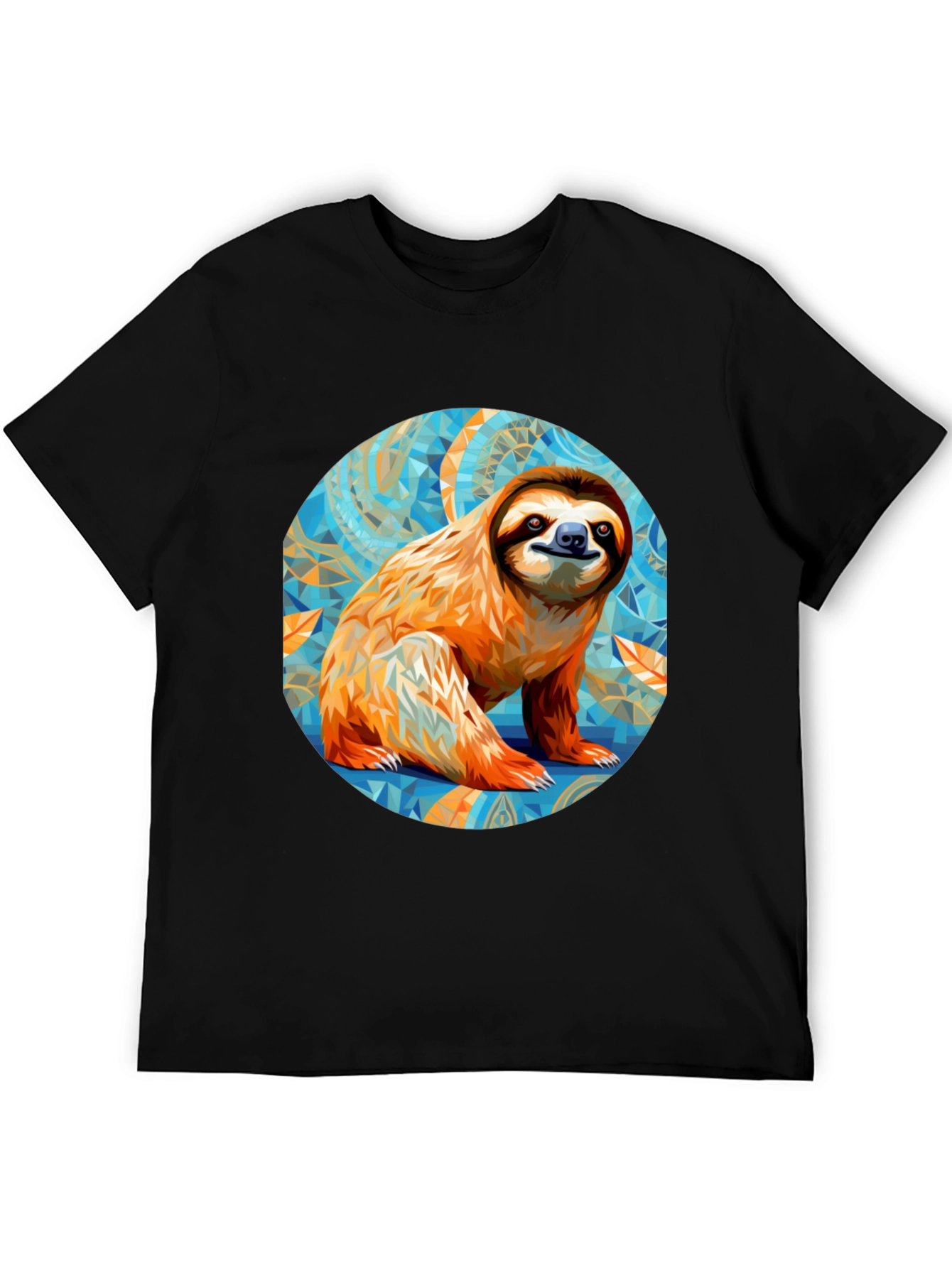Black Sloth Graphic Tee - Men's Black T-Shirt view 5