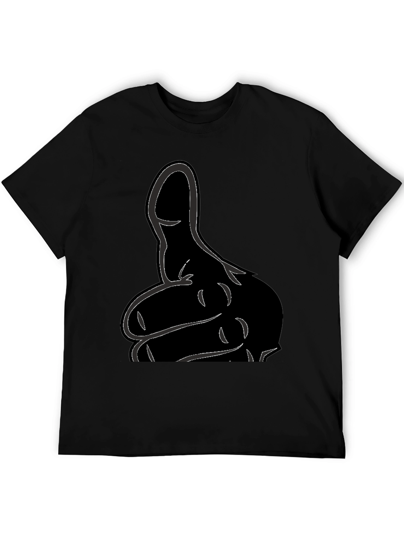 Black Modern Graphic T-Shirt view 5