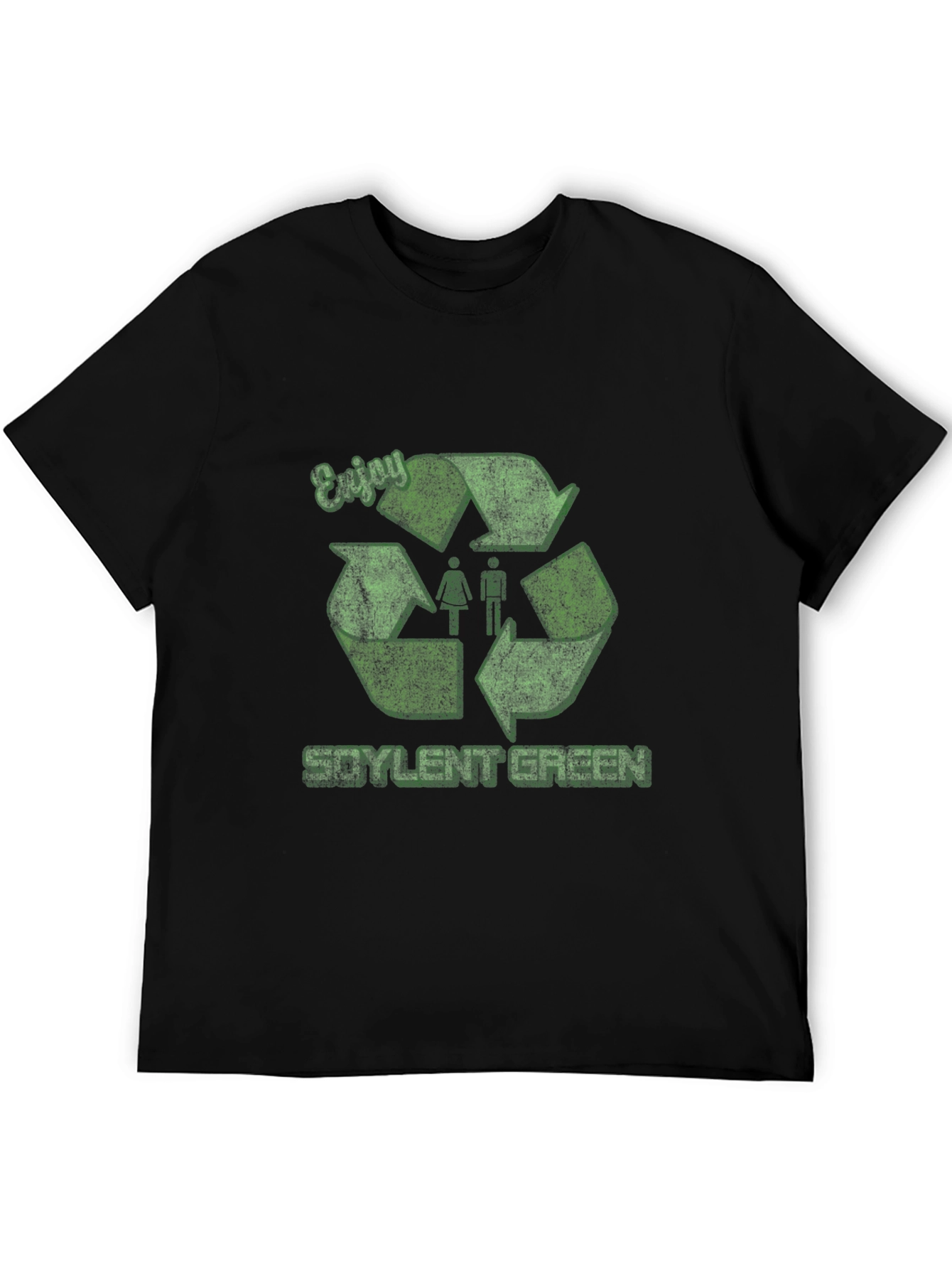 Black Soylent Green Recycle T-Shirt view 5
