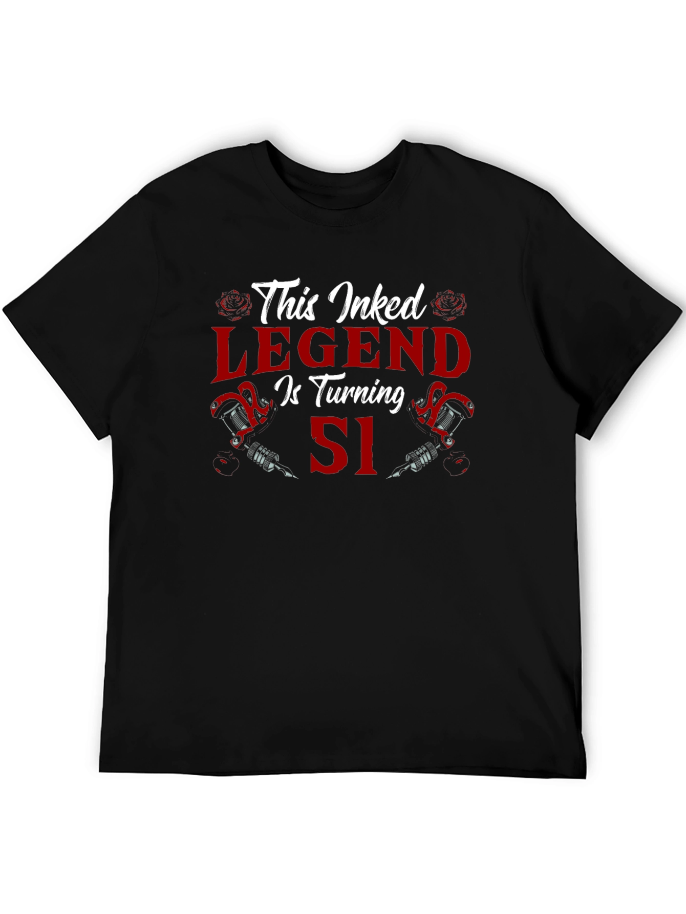 Black Inked Legend 51st Birthday T-Shirt view 5