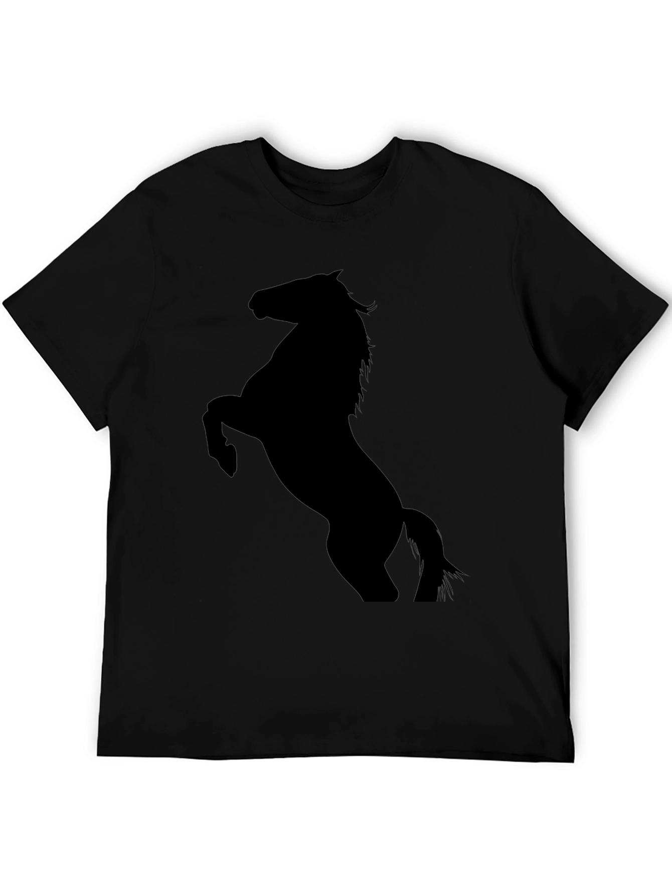 Black Black Horse Silhouette Tee - Equestrian Style view 5