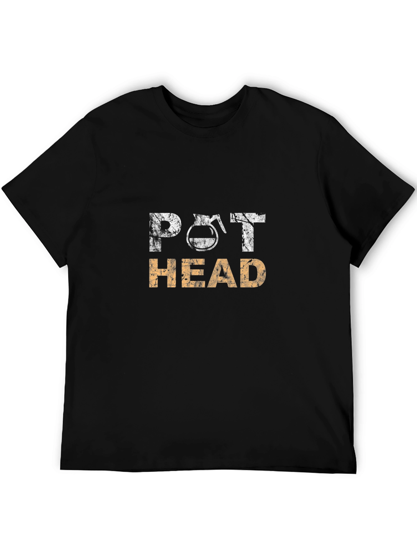 Black Pot Head T-Shirt - Coffee Lover Graphic Tee view 5