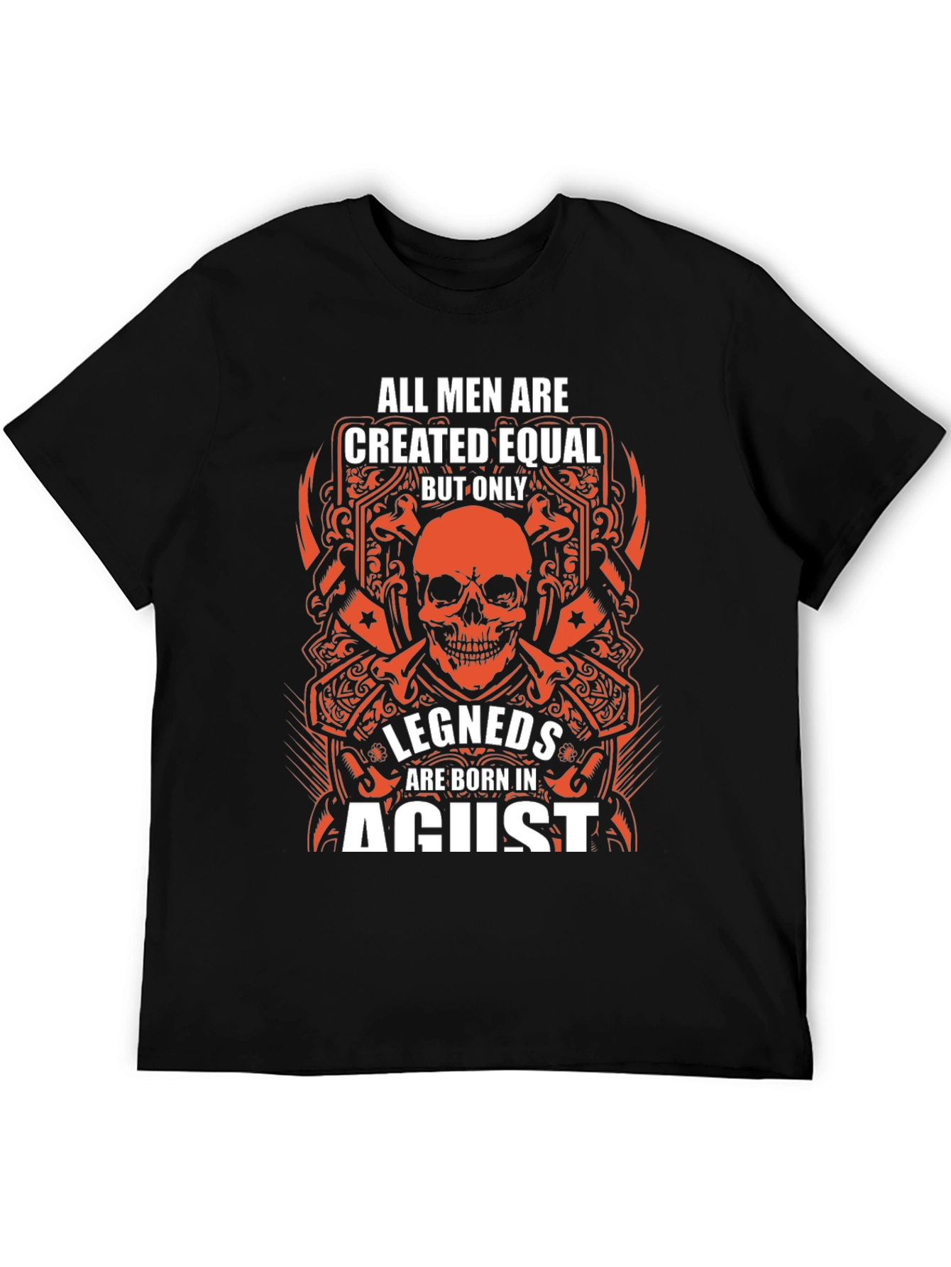 Black Legends Are Born in August T-Shirt view 5