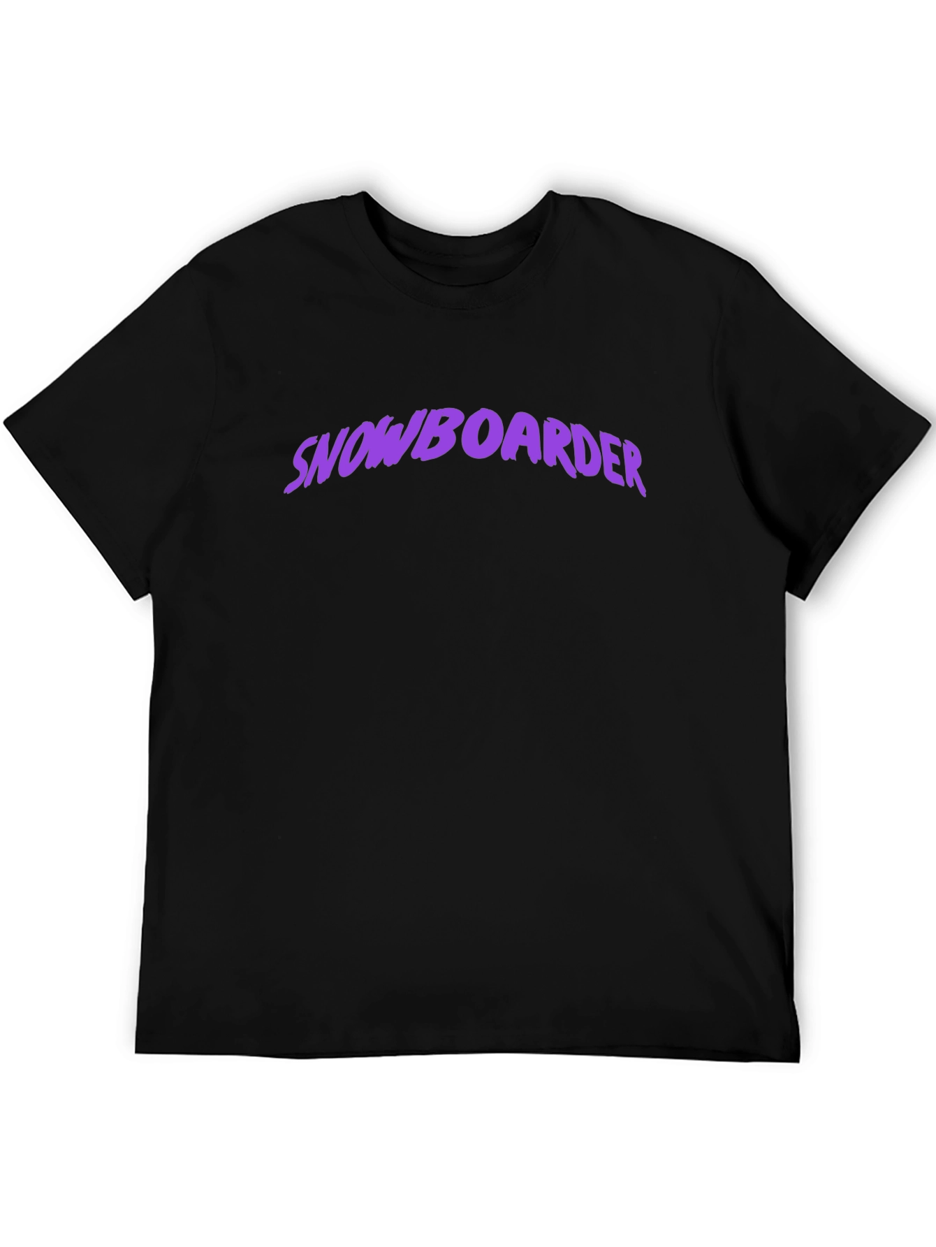 Black Snowboarder Graphic Tee - Casual Black T-Shirt view 5