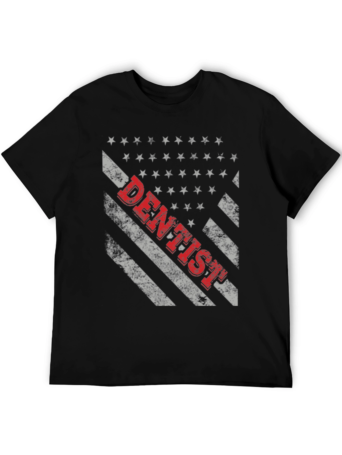 Black Dentist American Flag T-Shirt view 5