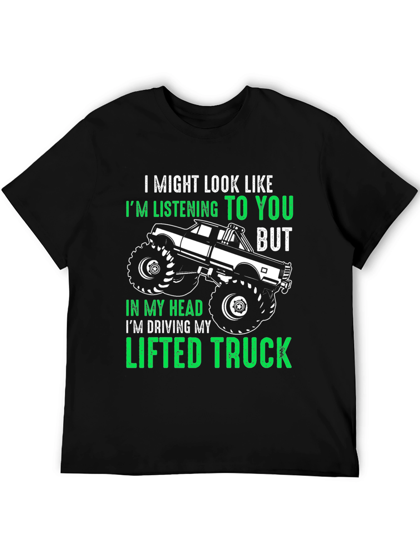 Black Lifted Truck T-Shirt - Funny Gift for Truck Lovers view 5