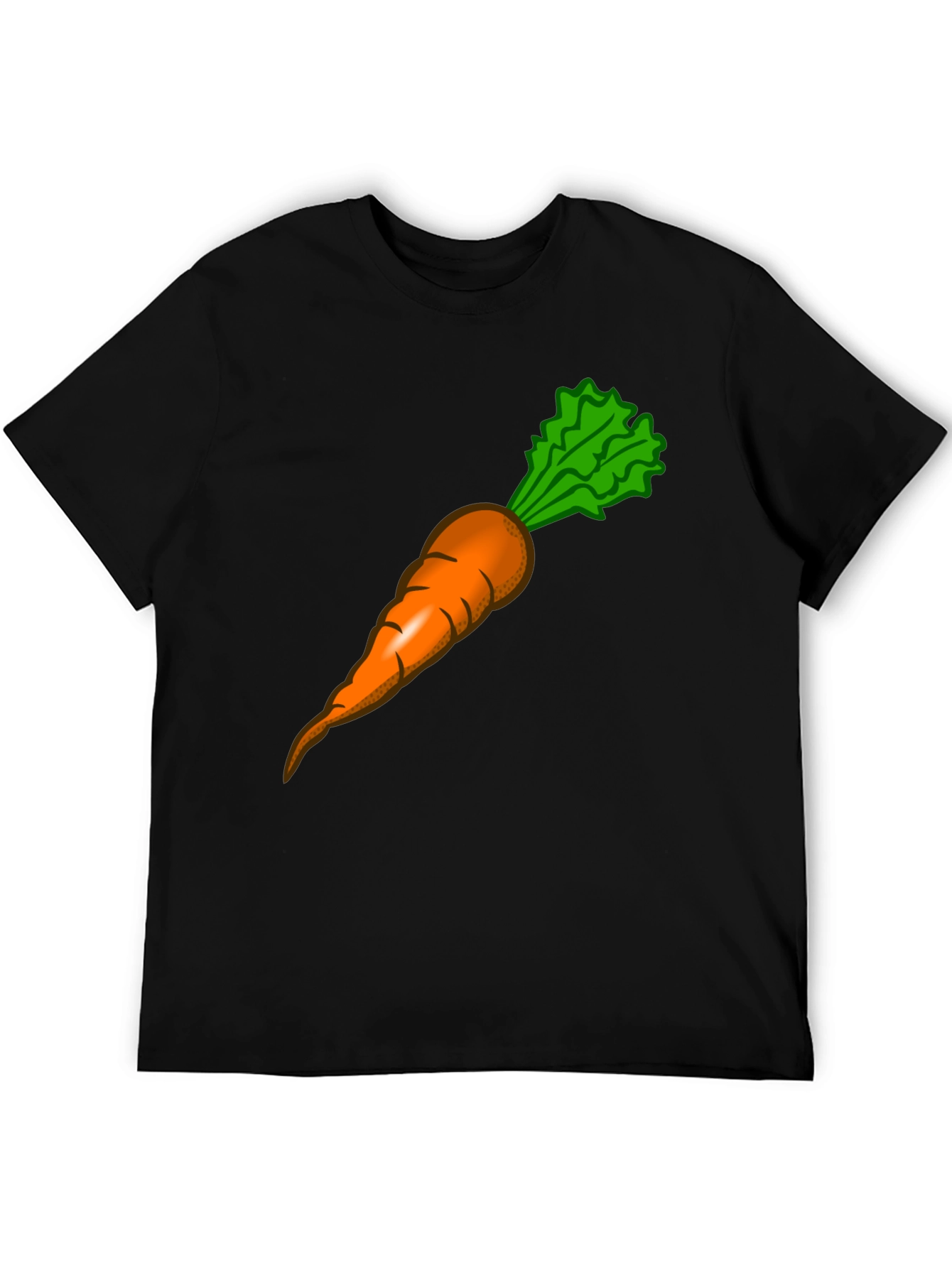 Funny Carrot Graphic Tee - Black Cotton T-Shirt - 5