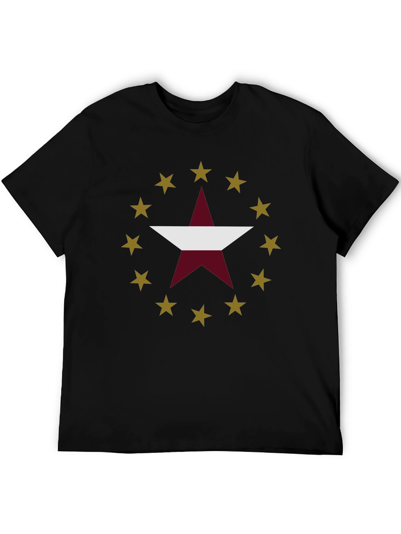 Black Star Design Black T-Shirt view 5