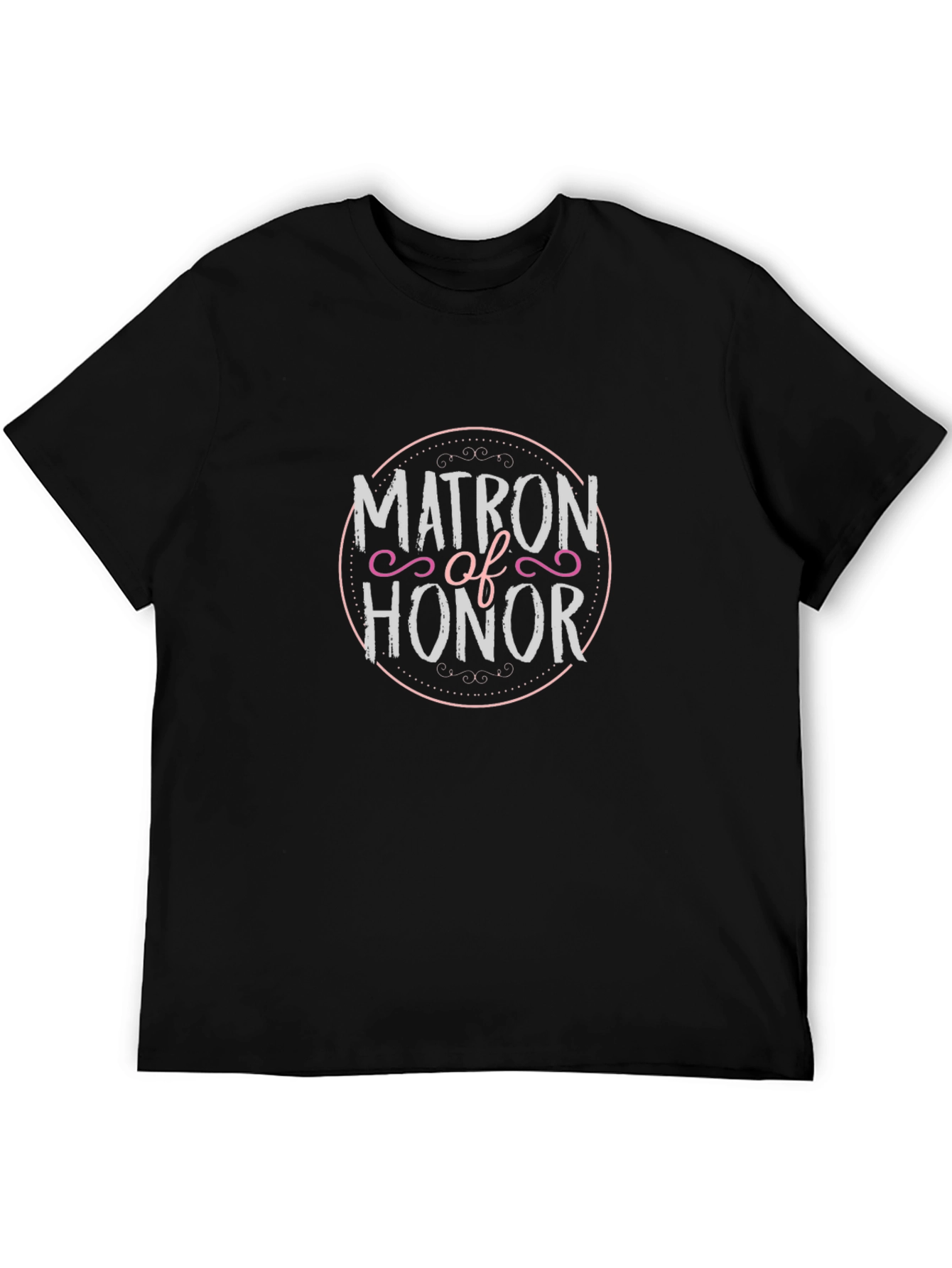 Black Matron of Honor Crew T-Shirt - Black view 5