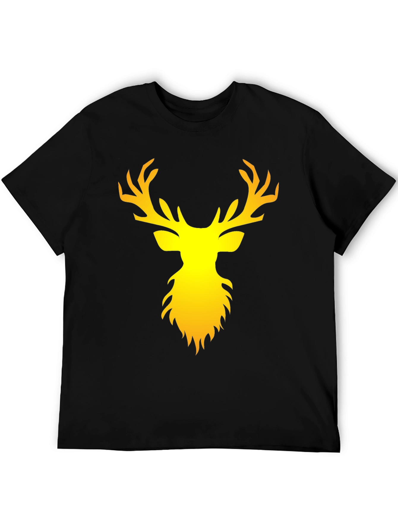 Black Stag Graphic Print Black T-Shirt view 5
