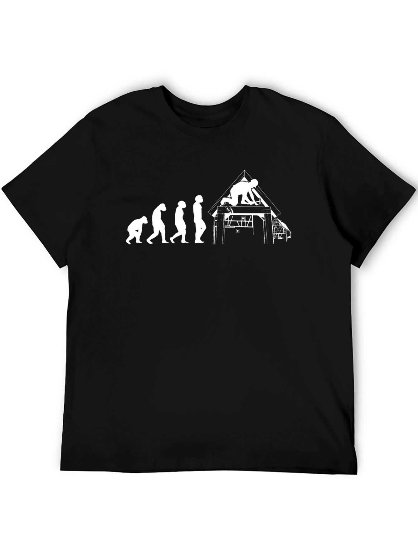 Black Evolution of a Roofer T-Shirt view 5