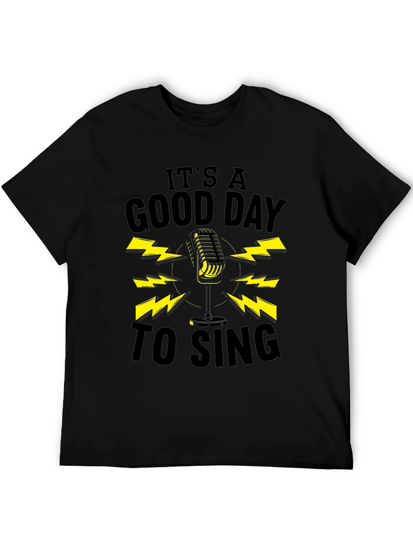 Black It's A Good Day To Sing Black Graphic Tee view 5