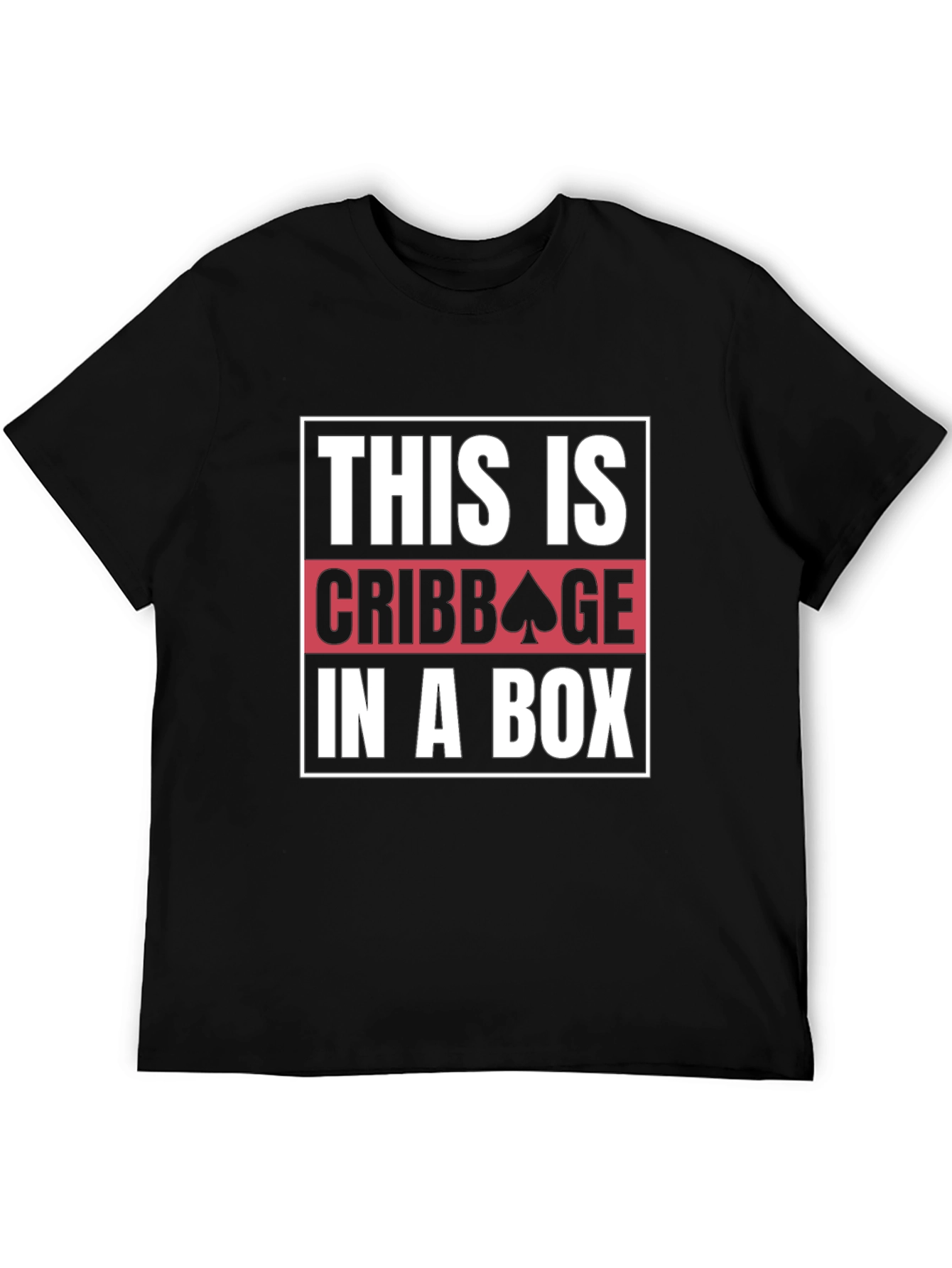 Black Funny Cribbage T-Shirt - This is Cribbage in a Box view 5