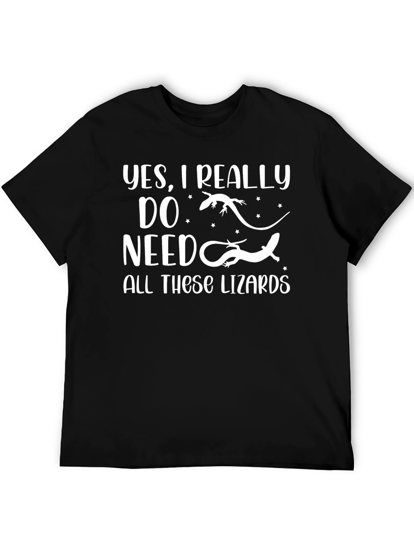 Black Lizard Lover Graphic Tee - Yes, I Need All These Lizards view 5